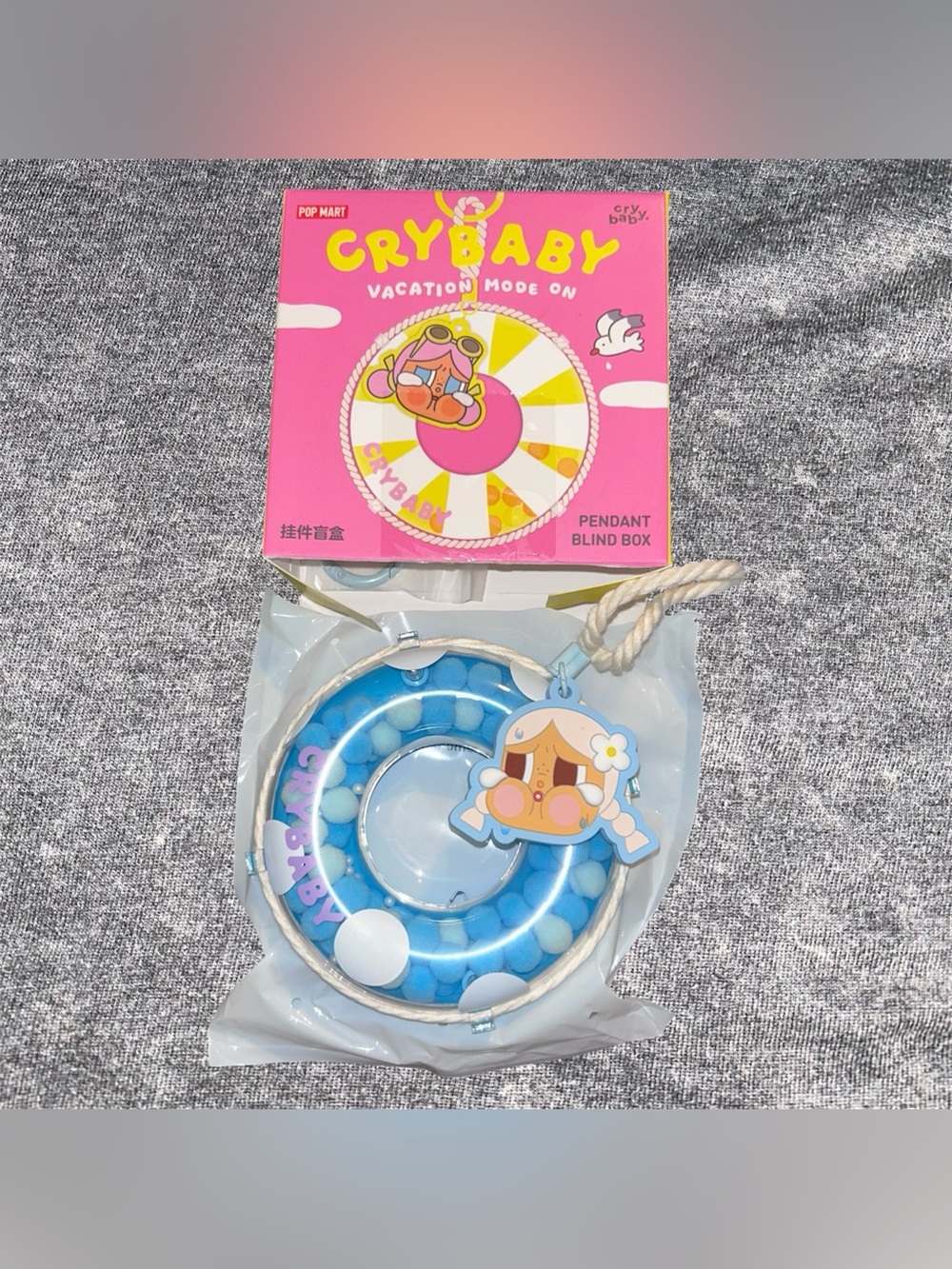 POPMART Crybaby Vacation Mode On Confirmed Pendant